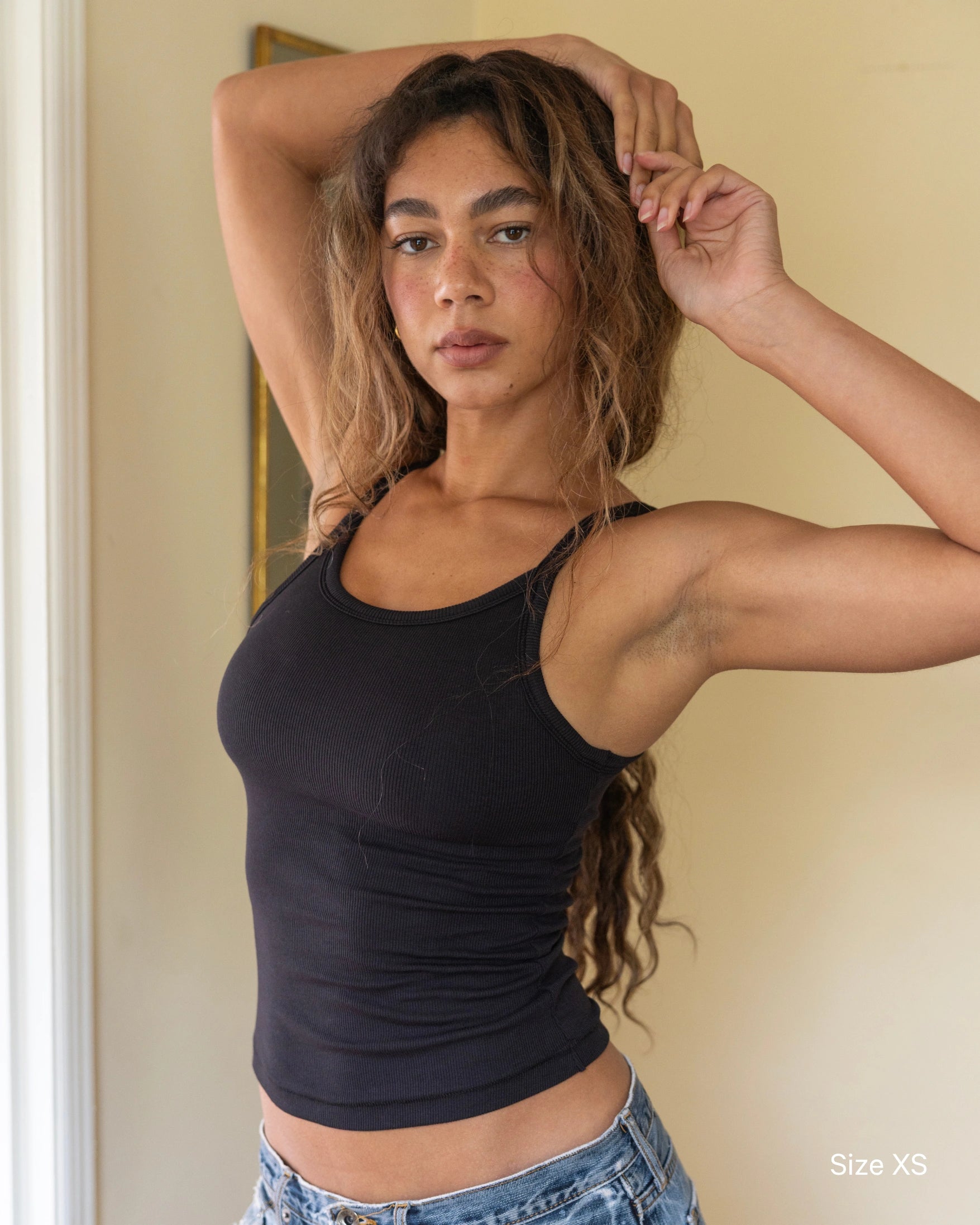High Neck Bra Top - Black