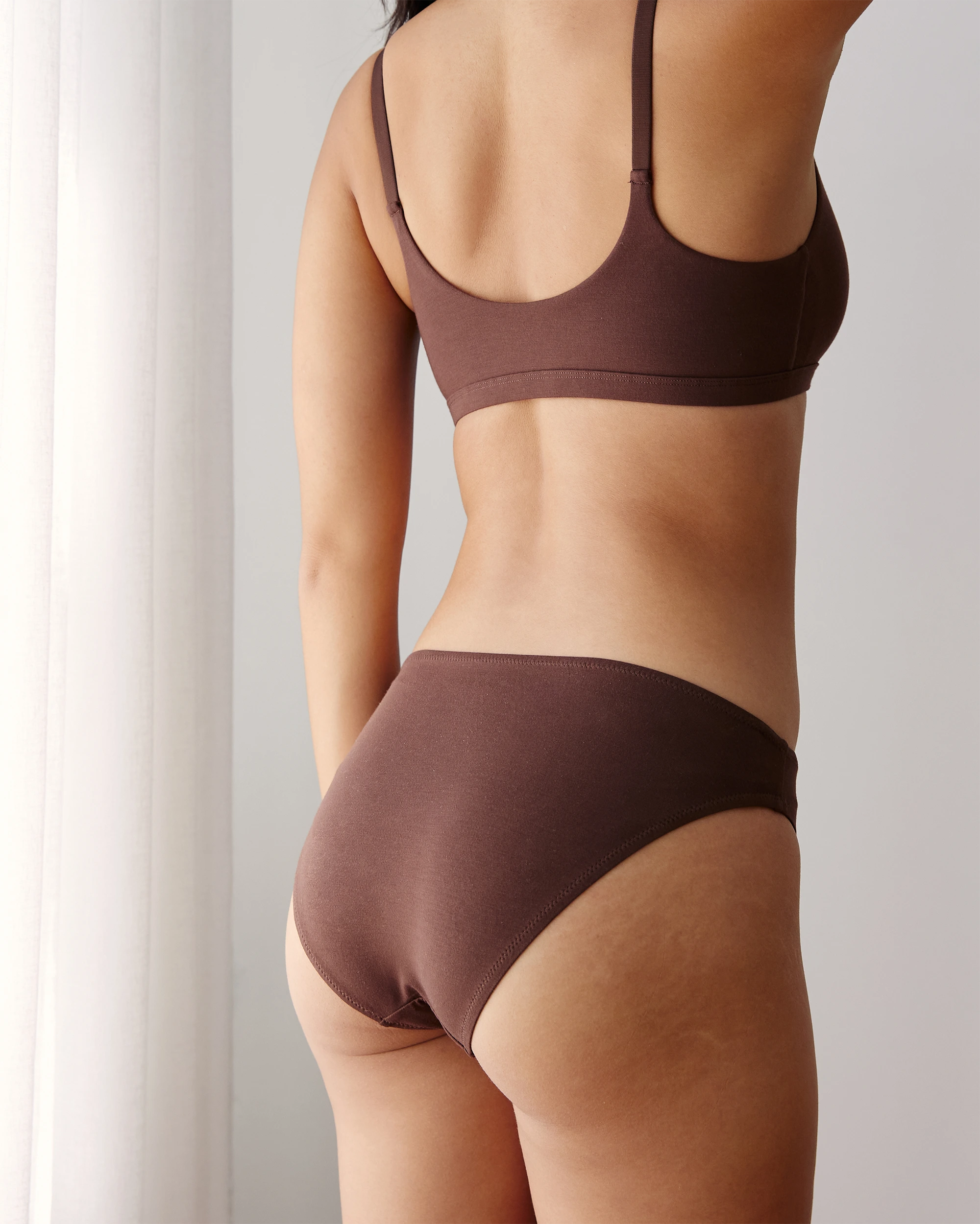 High Leg Brief - Cocoa Brown