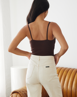 Soft Ribbed Nursing Tank (Cocoa Brown)