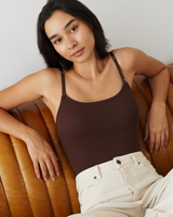 Soft Ribbed Nursing Tank (Cocoa Brown)