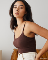 Soft Ribbed Nursing Tank (Cocoa Brown)